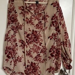 Sheer floral top